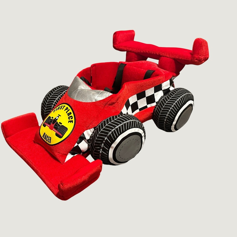 Authentic Kids Red Race Car Plush Wearable Costume Size 3-7 First Place Racer
